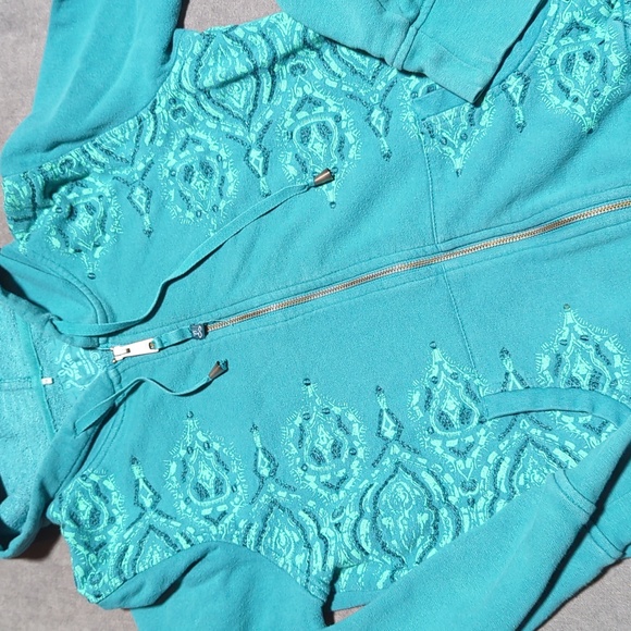 Prana Embroidered Full Zip Jacket sz medium - Picture 2 of 7